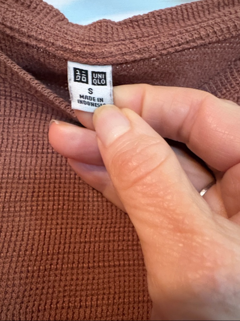 Uniqlo Women's Cropped Short Sleeve Top - Rust - Picture 2 of 3